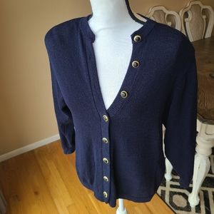 St John Navy Blue Cardigan